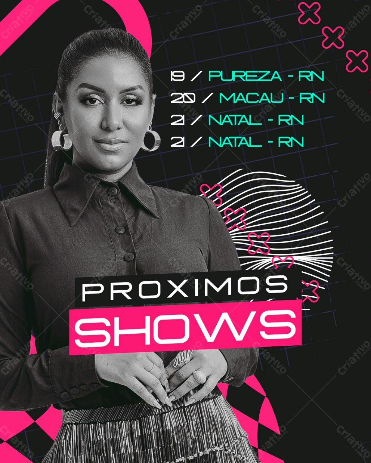 Flyer para Shows Musicais PSD Editável