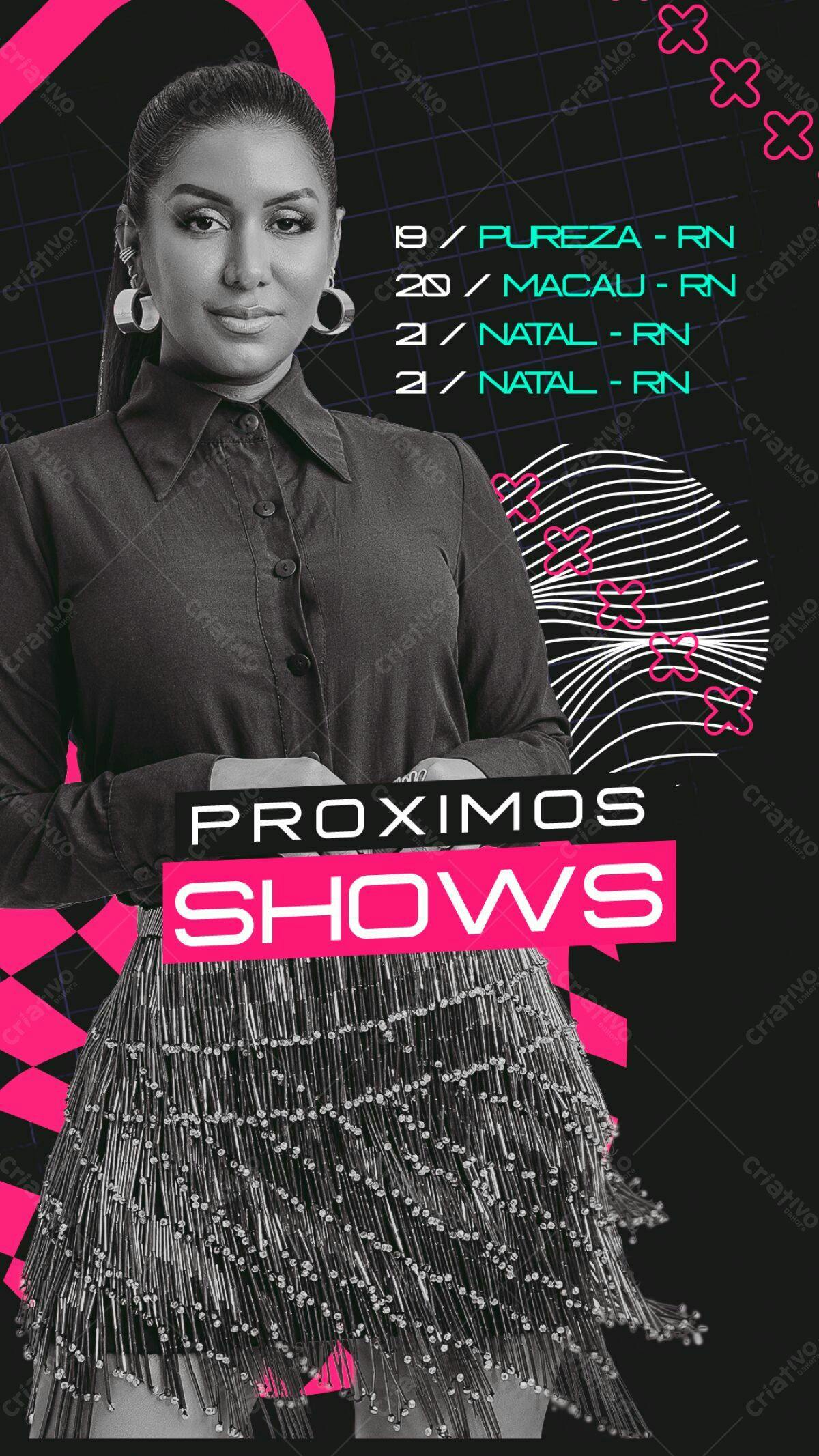 Flyer para Shows Musicais PSD Editável