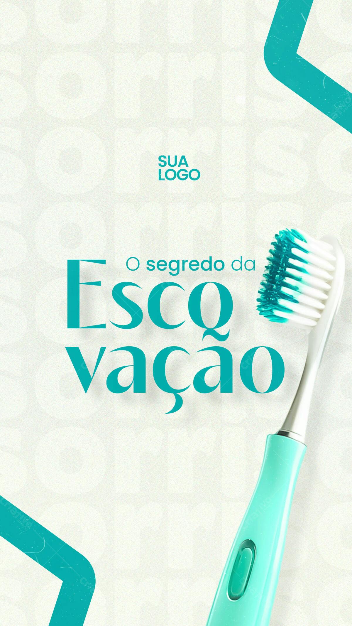 Flyer Higiene Bucal - O Segredo da Escovacão PSD Editável