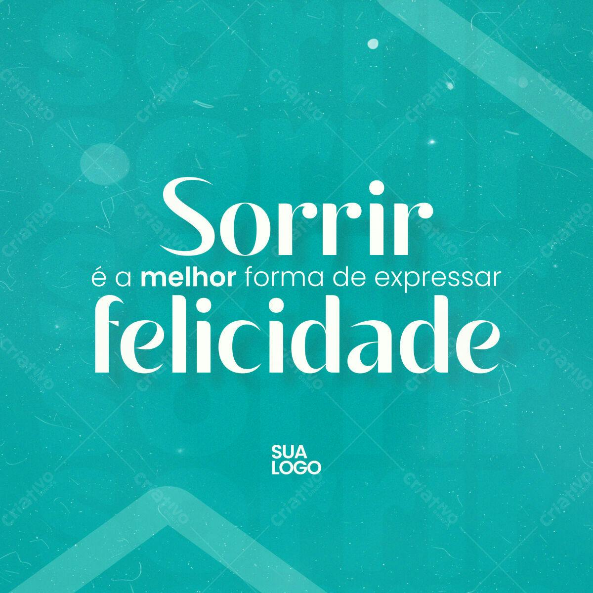 Post para Redes Sociais Dia da Felicidade PSD Editável
