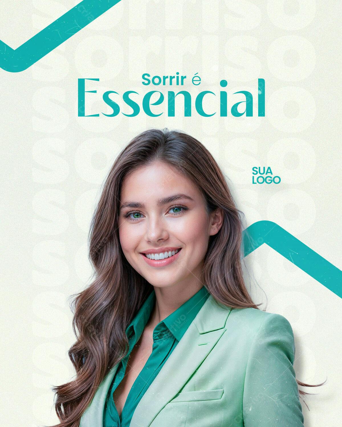 Post para Redes Sociais Sorrir é Essencial PSD Editável