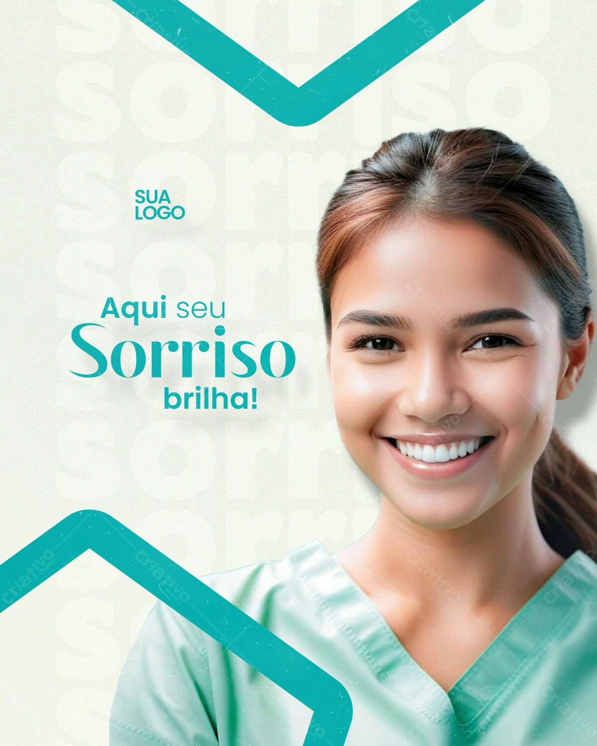 Flyer Odontológico Sorriso Brilha PSD Editável