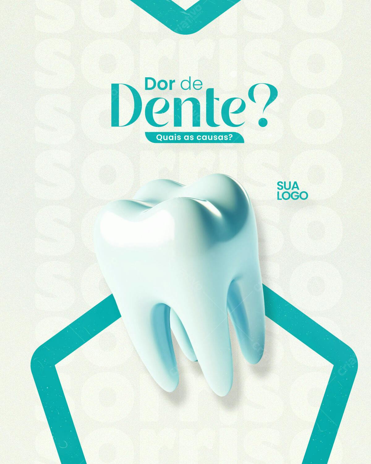 Post para Odontologia Dor de Dente PSD Editável