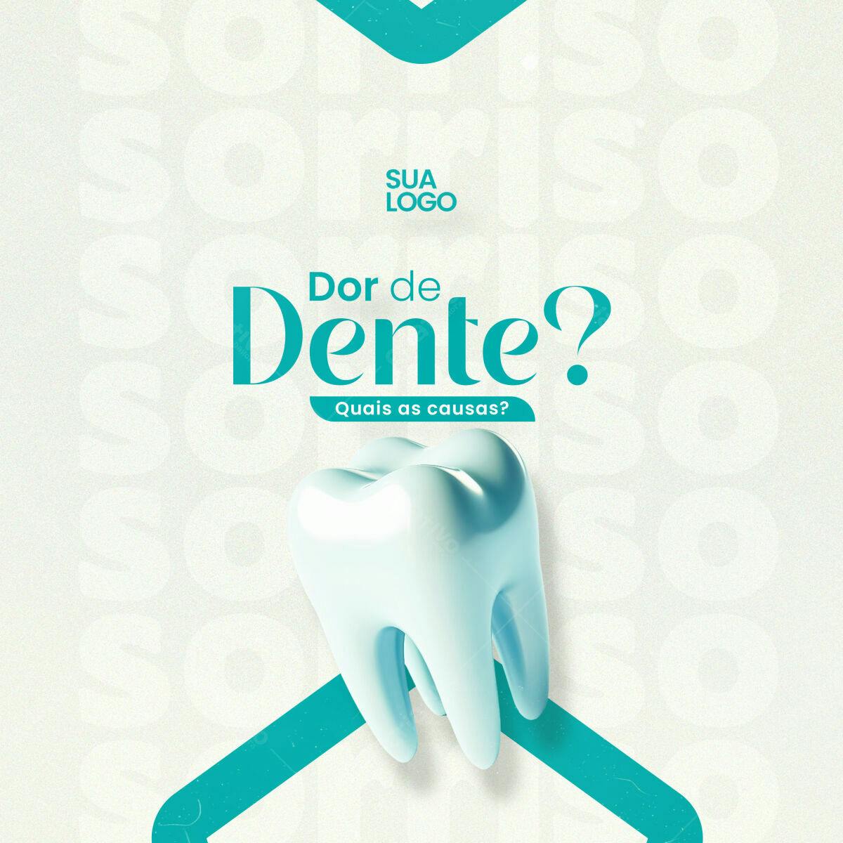 Post para Instagram Dor de Dente PSD Editável