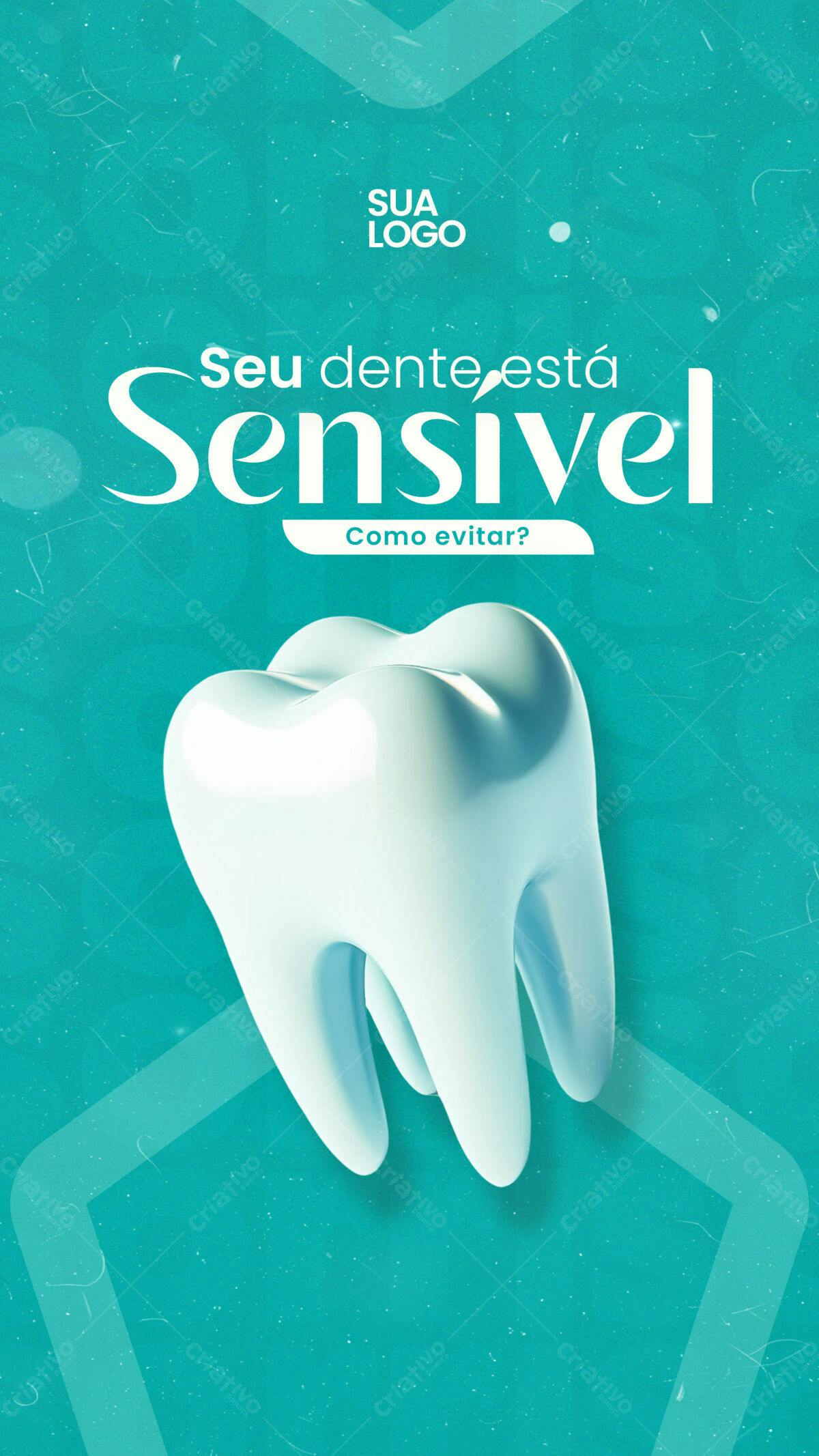 Flyer Sensibilidade Dental PSD Editável
