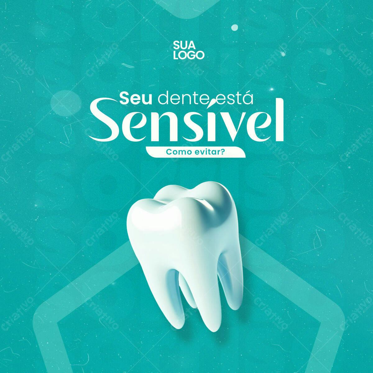 Post para Sensibilidade Dental PSD Editável