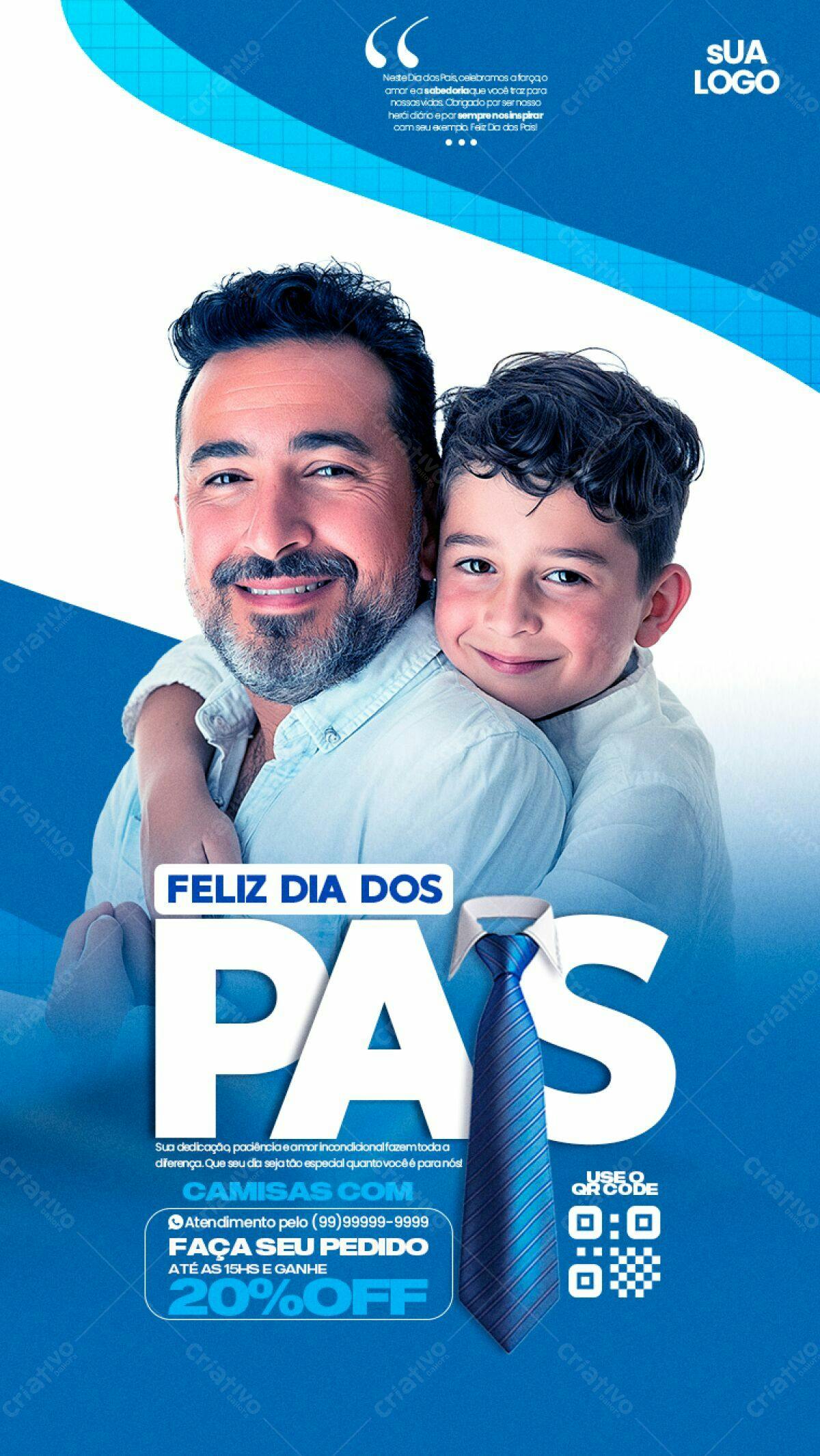 Flyer Dia dos Pais PSD Editável