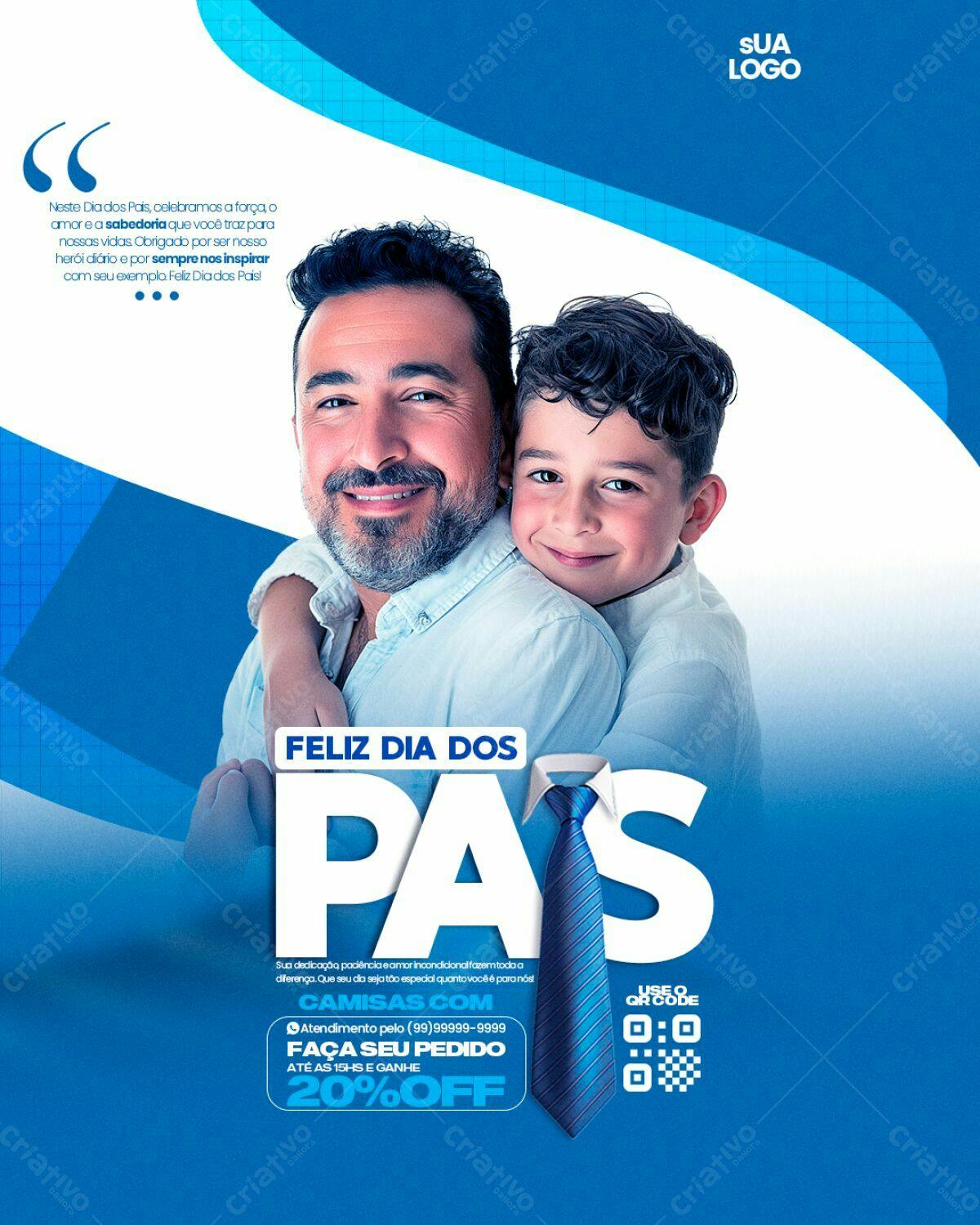 Flyer Dia dos Pais PSD Editável