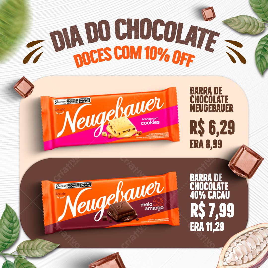 Flyer Dia do Chocolate com Promoção PSD Editável