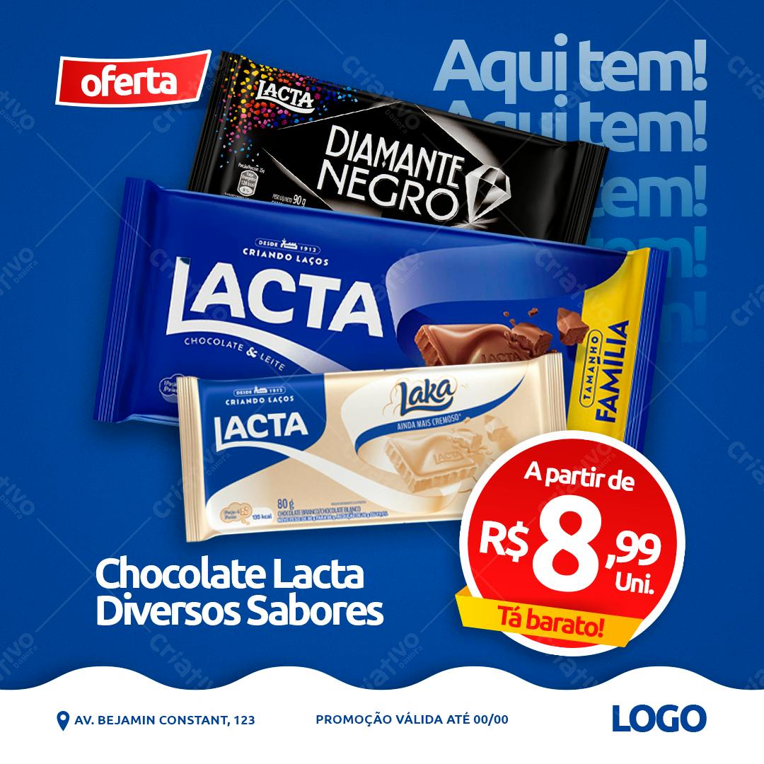 Flyer Promoção Chocolate Lacta PSD Editável