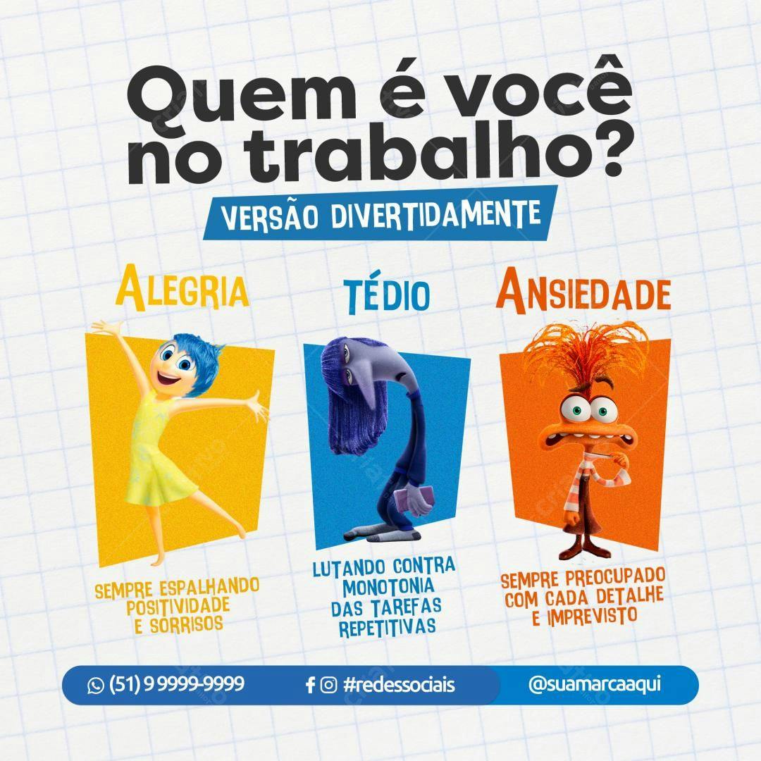 Flyer Quem é Você no Trabalho? PSD Editável