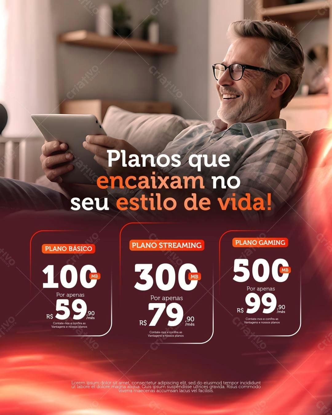 Plano de Internet para Idosos PSD Editável