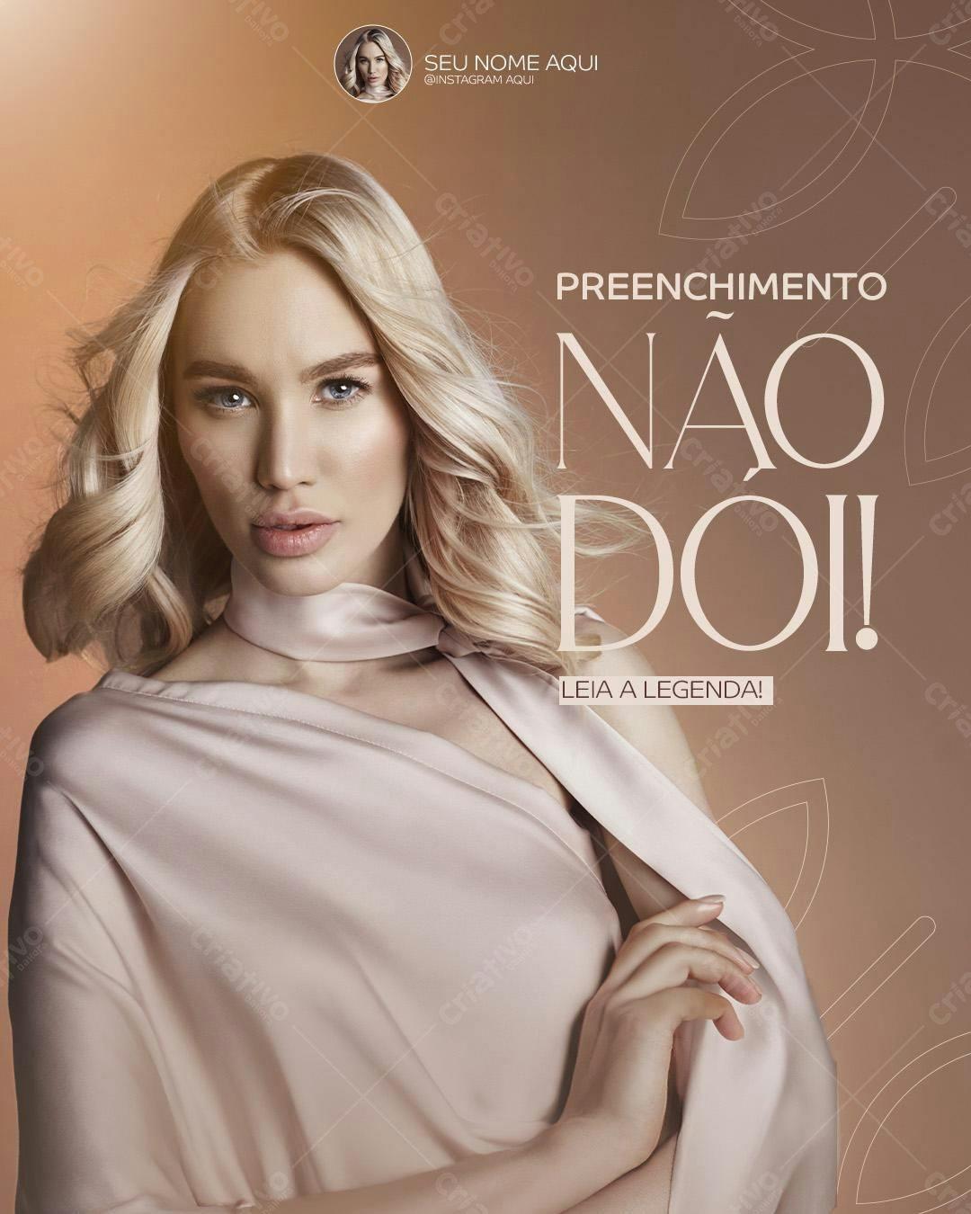 Flyer para Preenchimento Facial PSD Editável