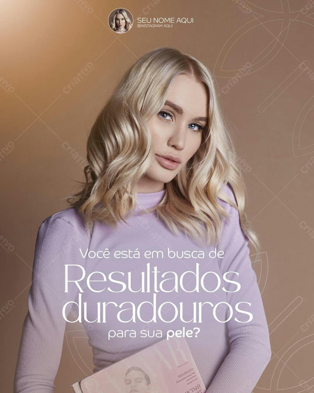 Post para Instagram Beleza PSD Editável