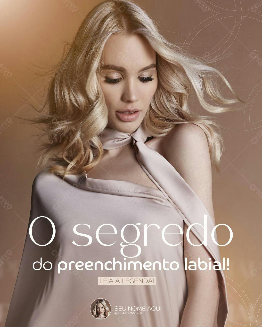 Flyer Preenchimento Labial PSD Editável