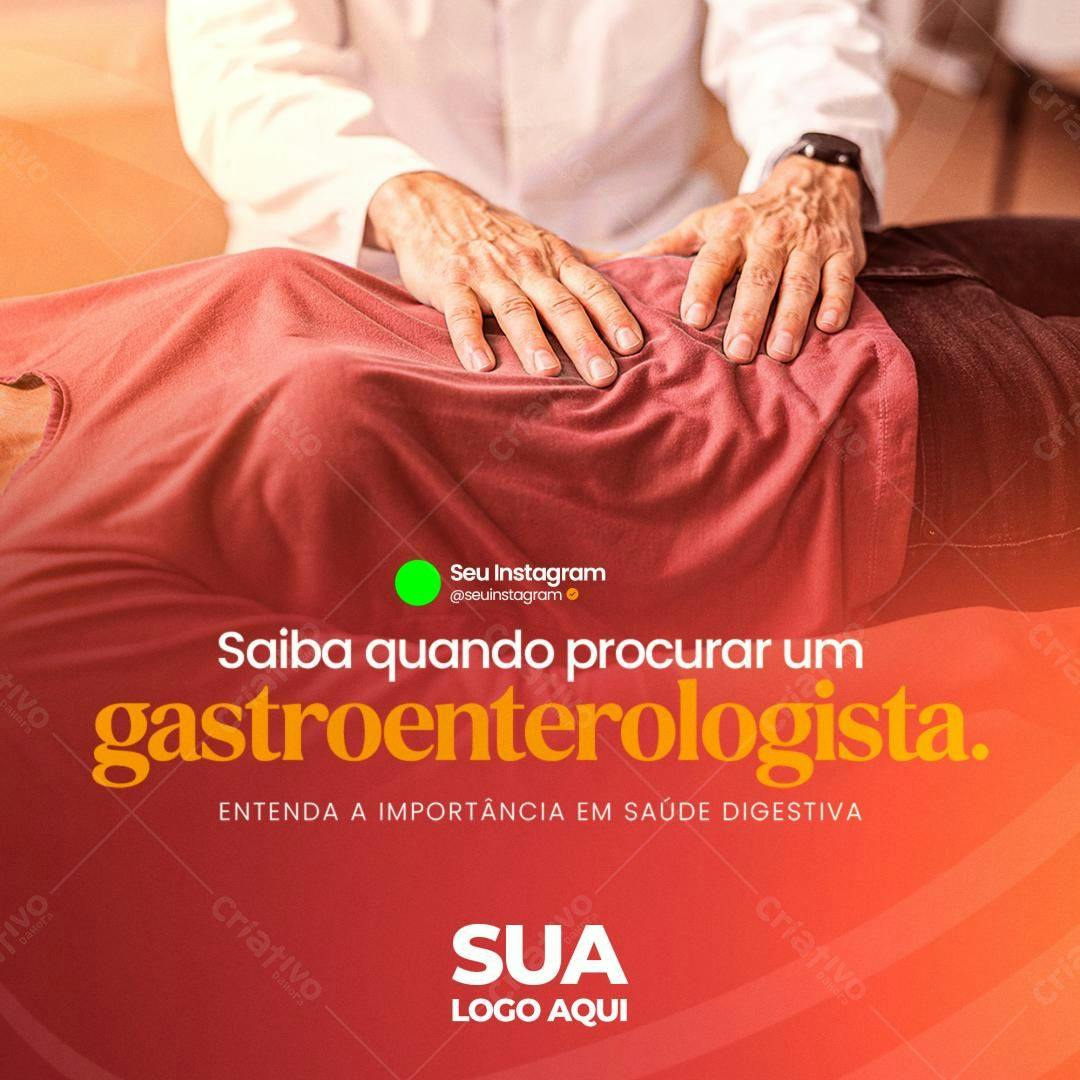 Post Instagram Gastroenterologista PSD Editável