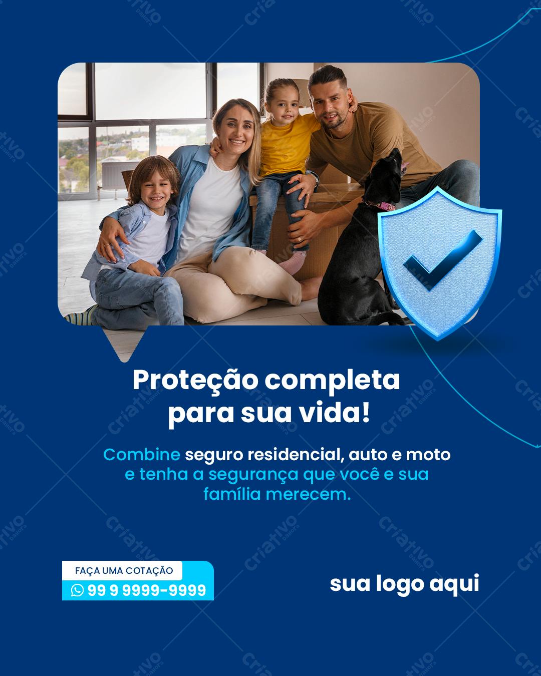 Post para Seguro Família PSD Editável
