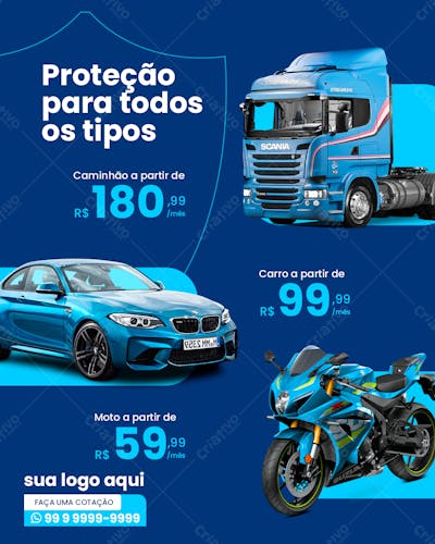 Seguro De Caminhão, Carro E Moto 