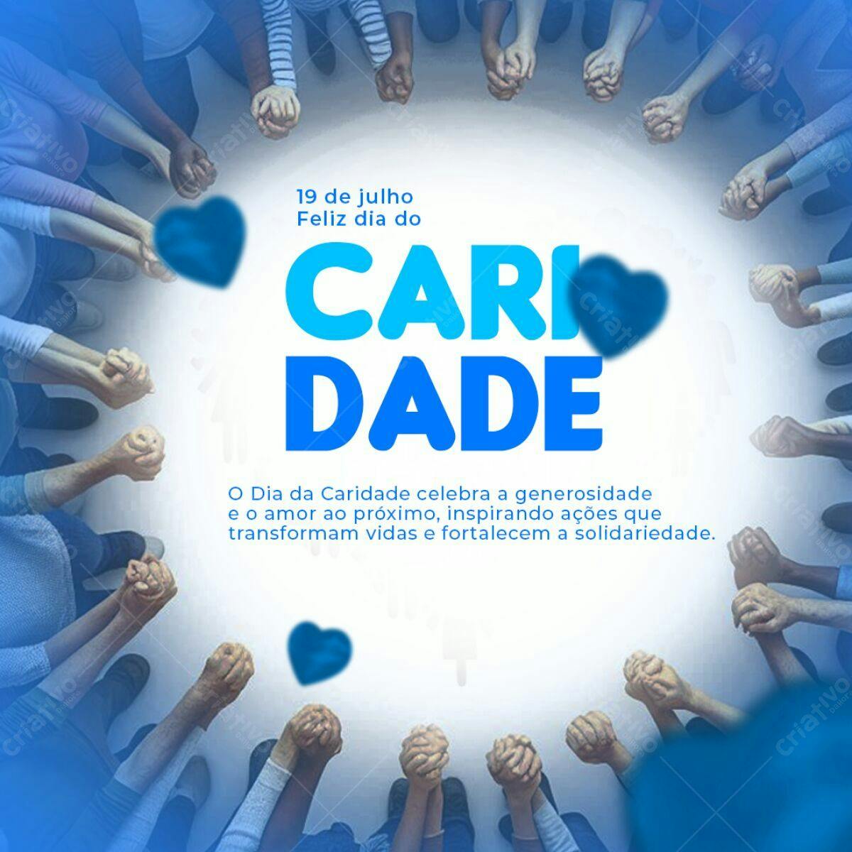 Post para o Dia da Caridade PSD Editável