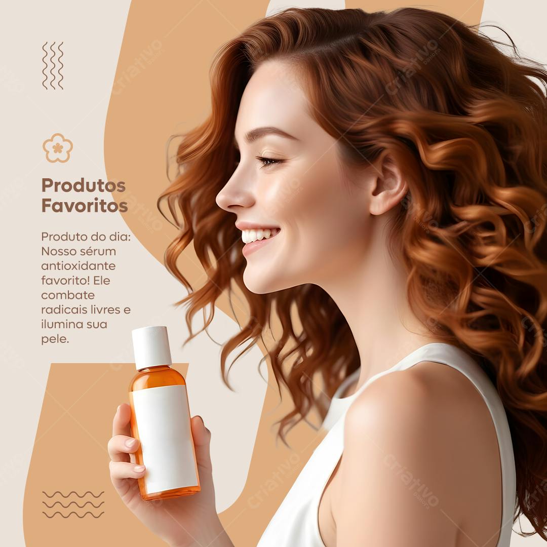Post Instagram para Produtos de Beleza PSD Editável