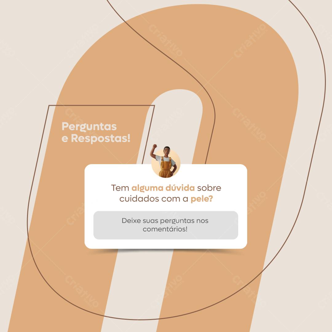 Postagem Instagram Cuidados com a Pele PSD Editável