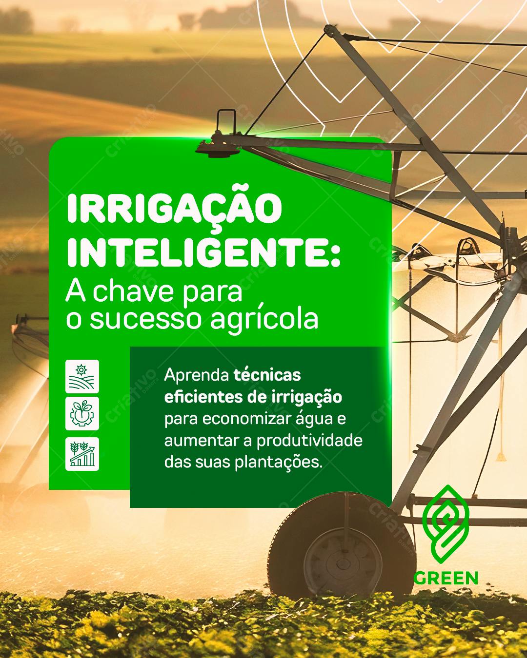 Flyer para Irrigação Inteligente PSD Editável
