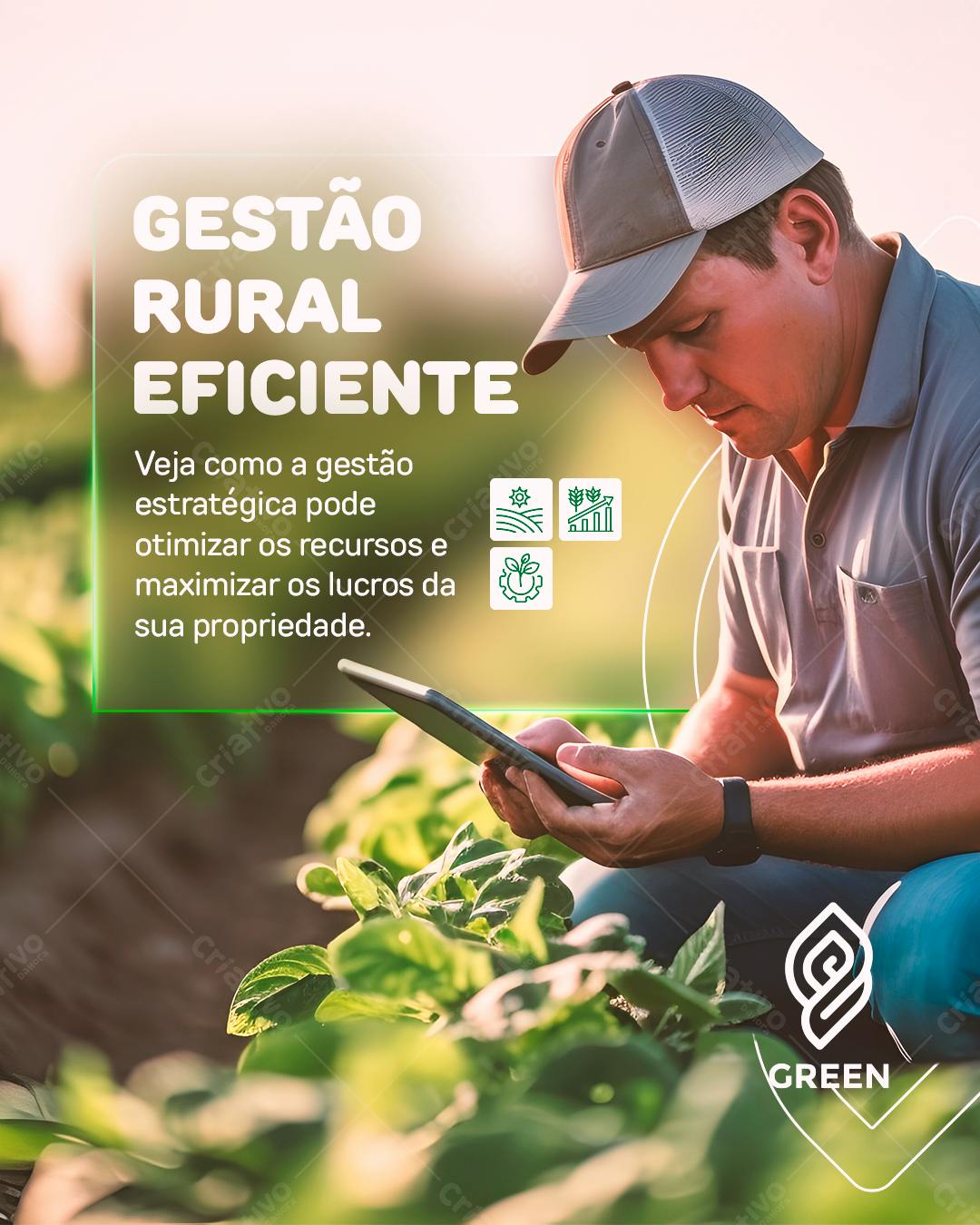 Post para Agricultura Gestão Rural Eficiente PSD Editável