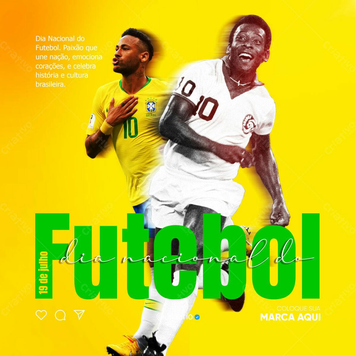 Flyer Dia Nacional do Futebol PSD Editável