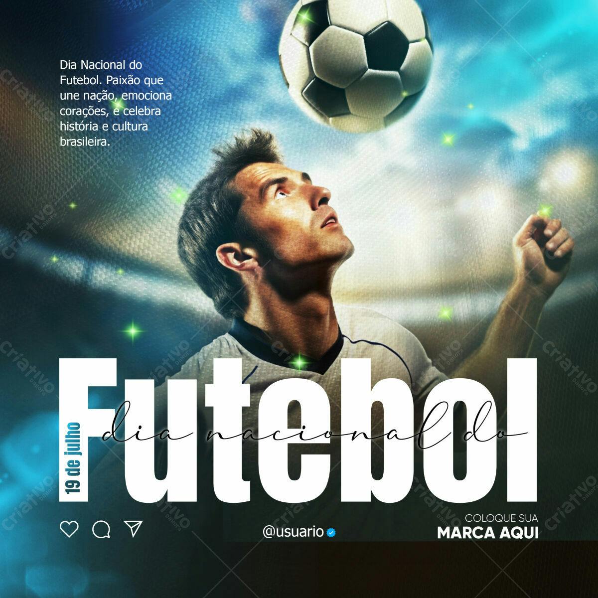 Flyer Dia Nacional do Futebol PSD Editável