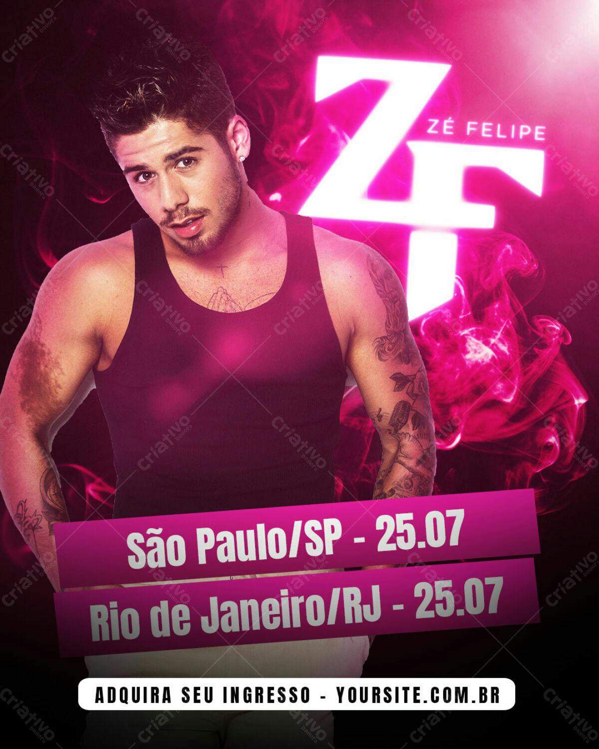 Flyer Show Zé Felipe PSD Editável