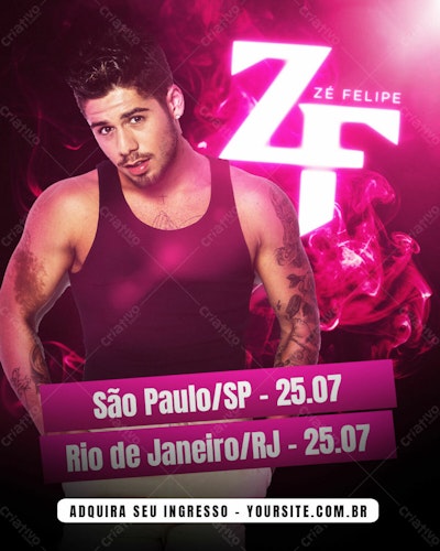 Flyer Show Zé Felipe PSD Editável