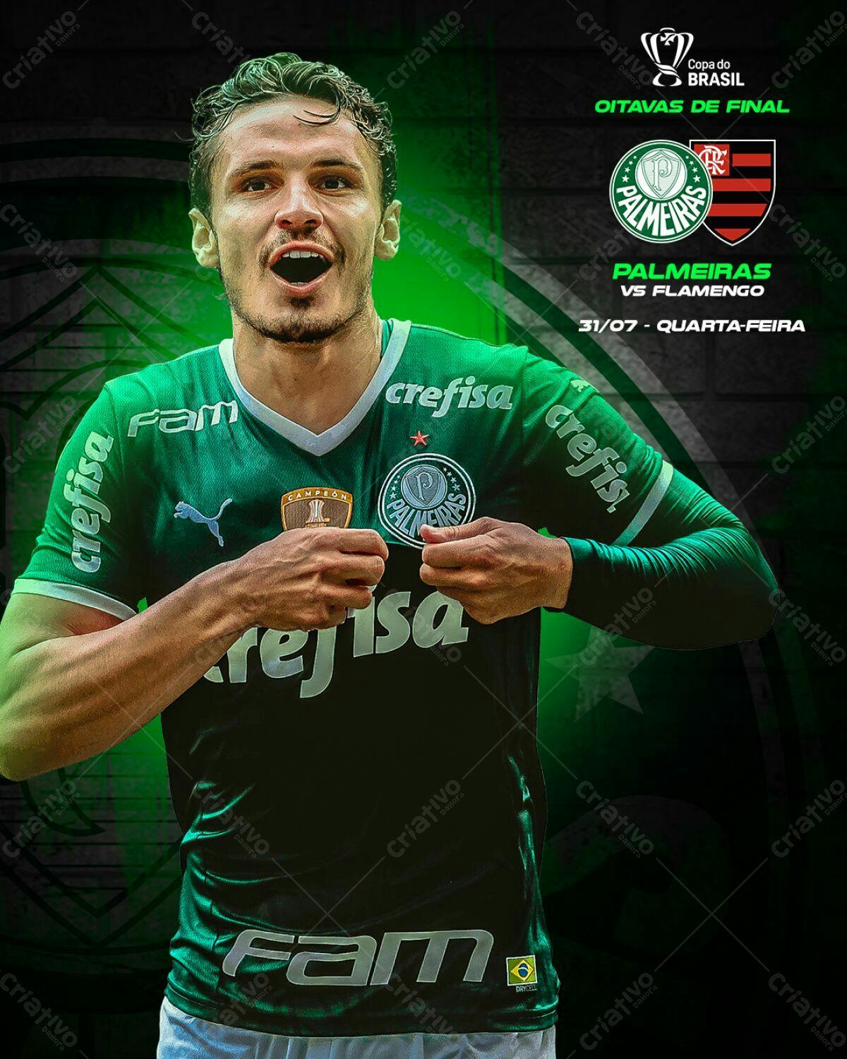 Poster Palmeiras x Flamengo PSD Editável