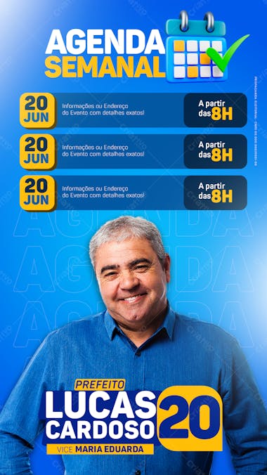 Agenda semanal prefeito