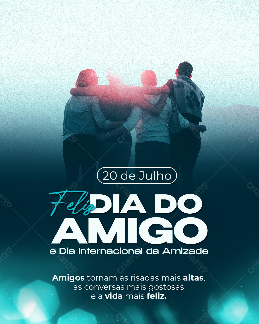 Flyer Dia do Amigo PSD Editável