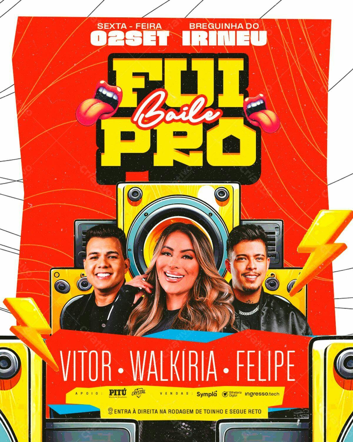 Flyer para Festa Baile Funk PSD Editável