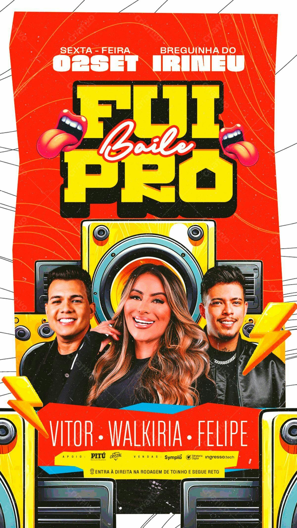 Flyer Festa Breguinha do Irineu PSD Editável