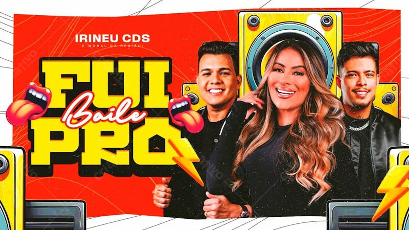 Flyer thumb capa cd banner youtube fui pro baile baile psd editável
