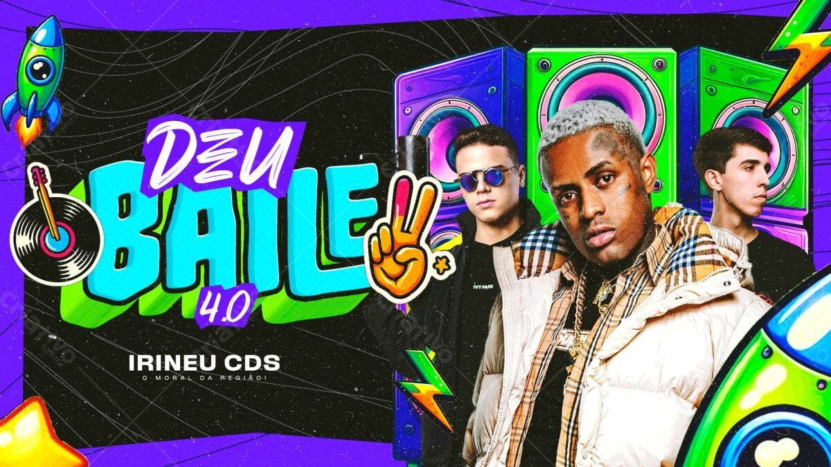 Flyer para Evento Musical Deu Baile 4.0 PSD Editável