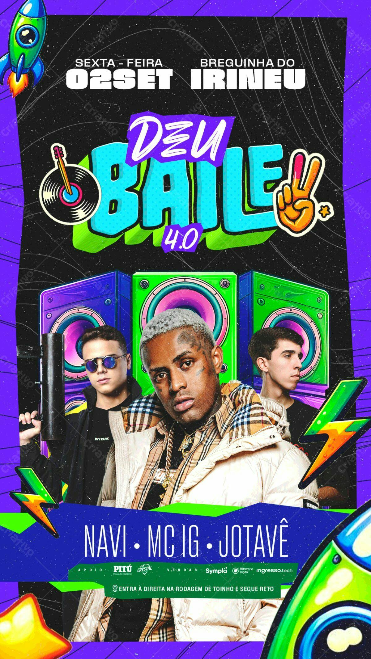 Flyer para Festa de Baile PSD Editável