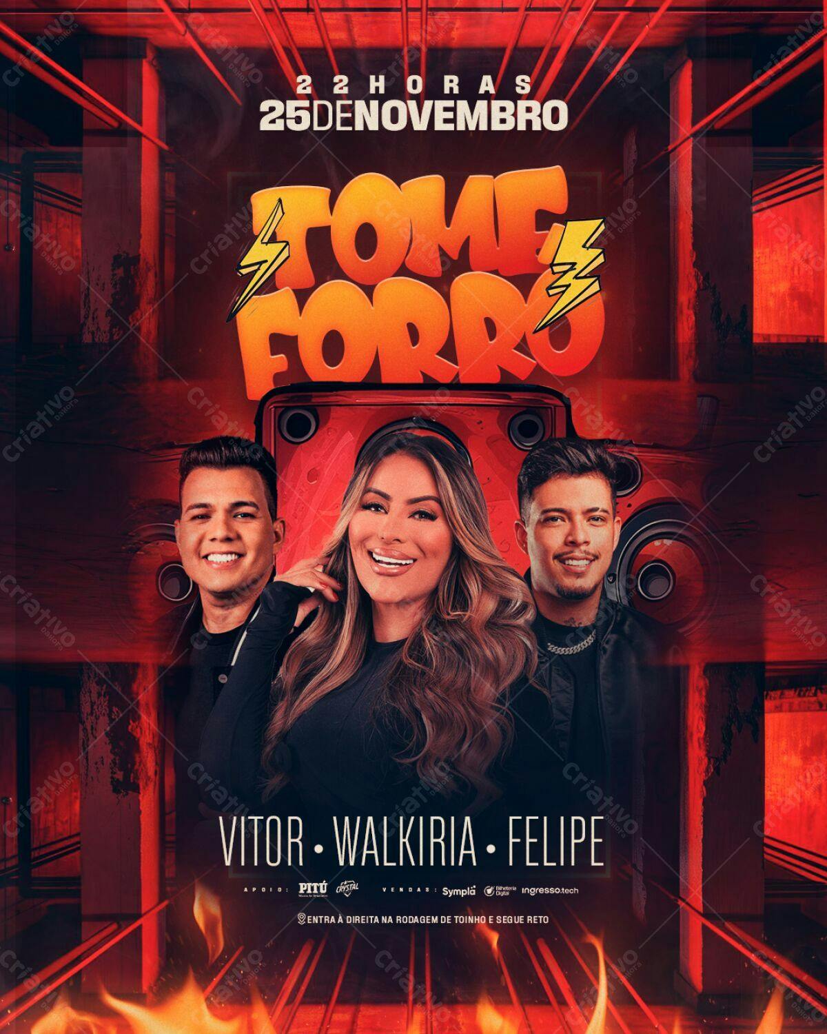 Flyer Festa Forró PSD Editável