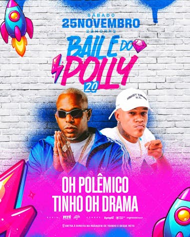 Flyer evento baile do polly 2.0 feed psd editável