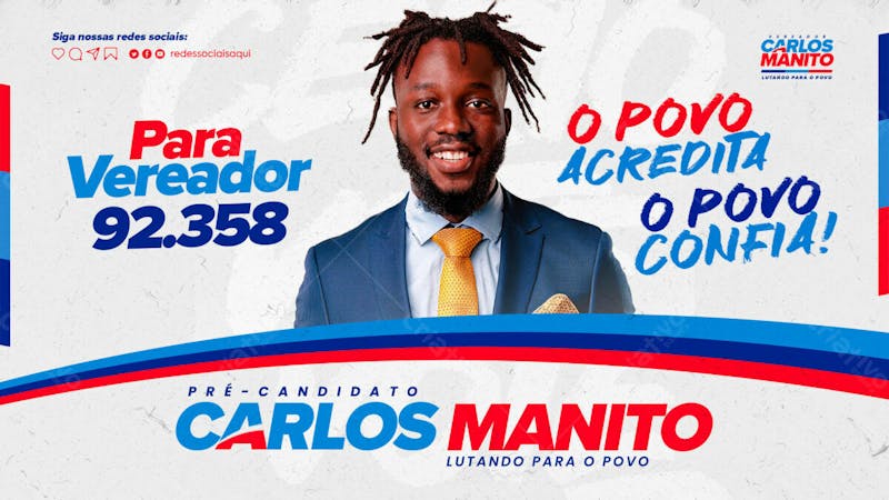 Vereador carlos manito banner