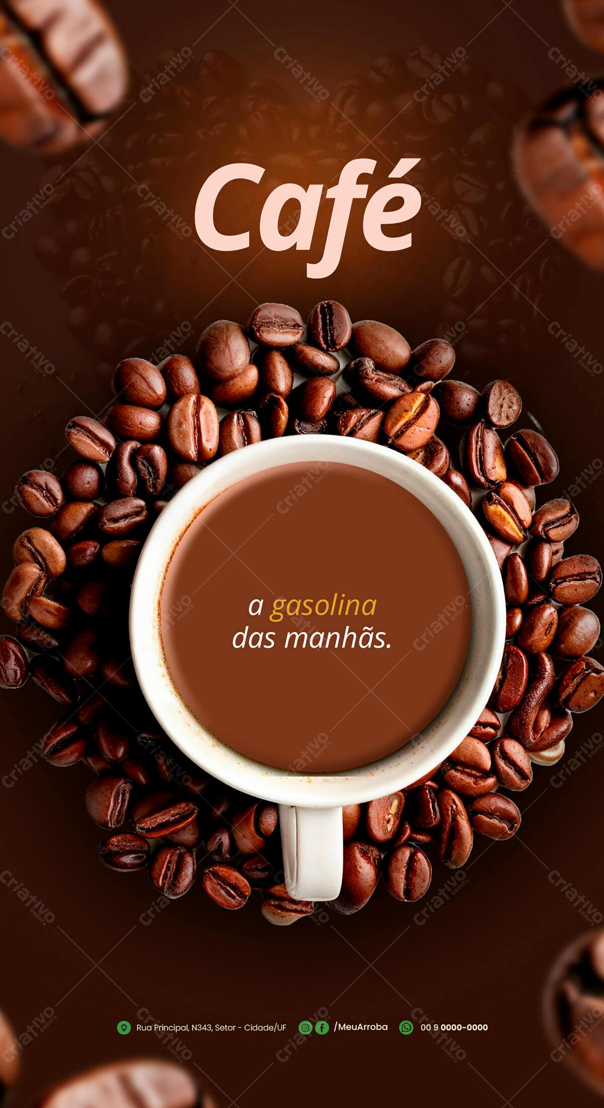 Flyer para Cafeteria PSD Editável