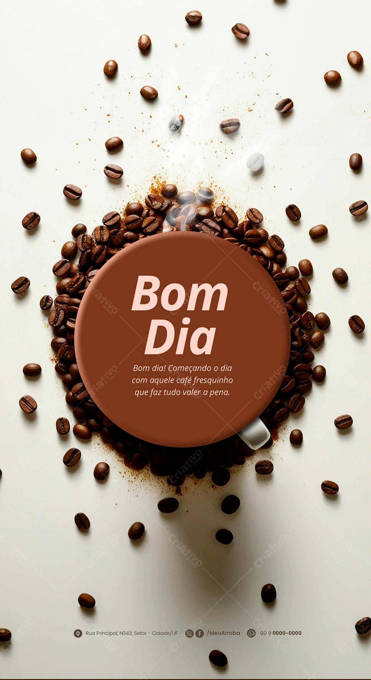 Postagem Instagram Café da Manhã PSD Editável