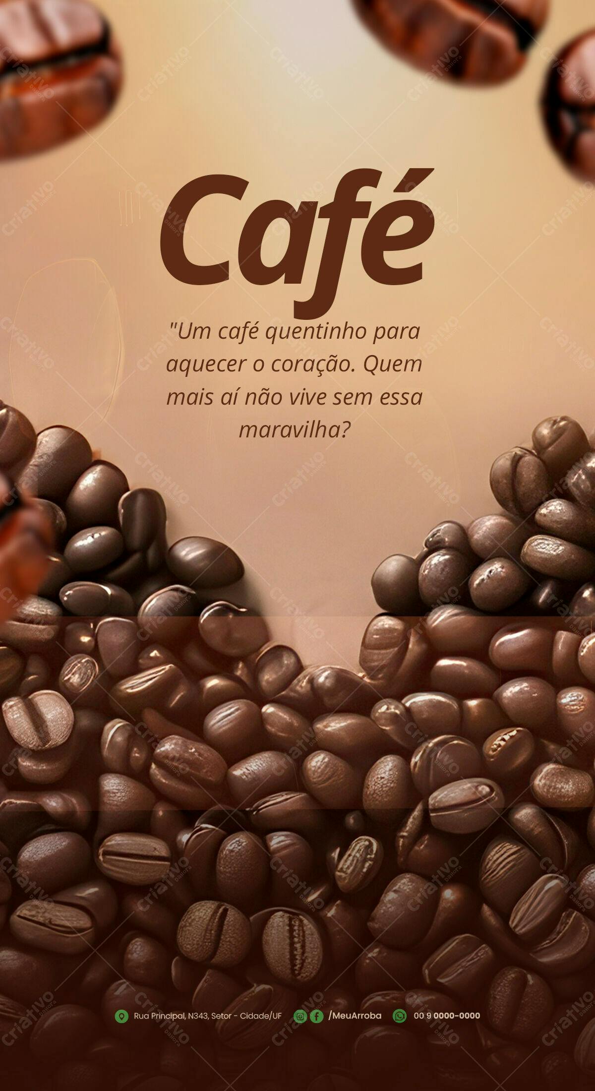Flyer para Cafeteria PSD Editável