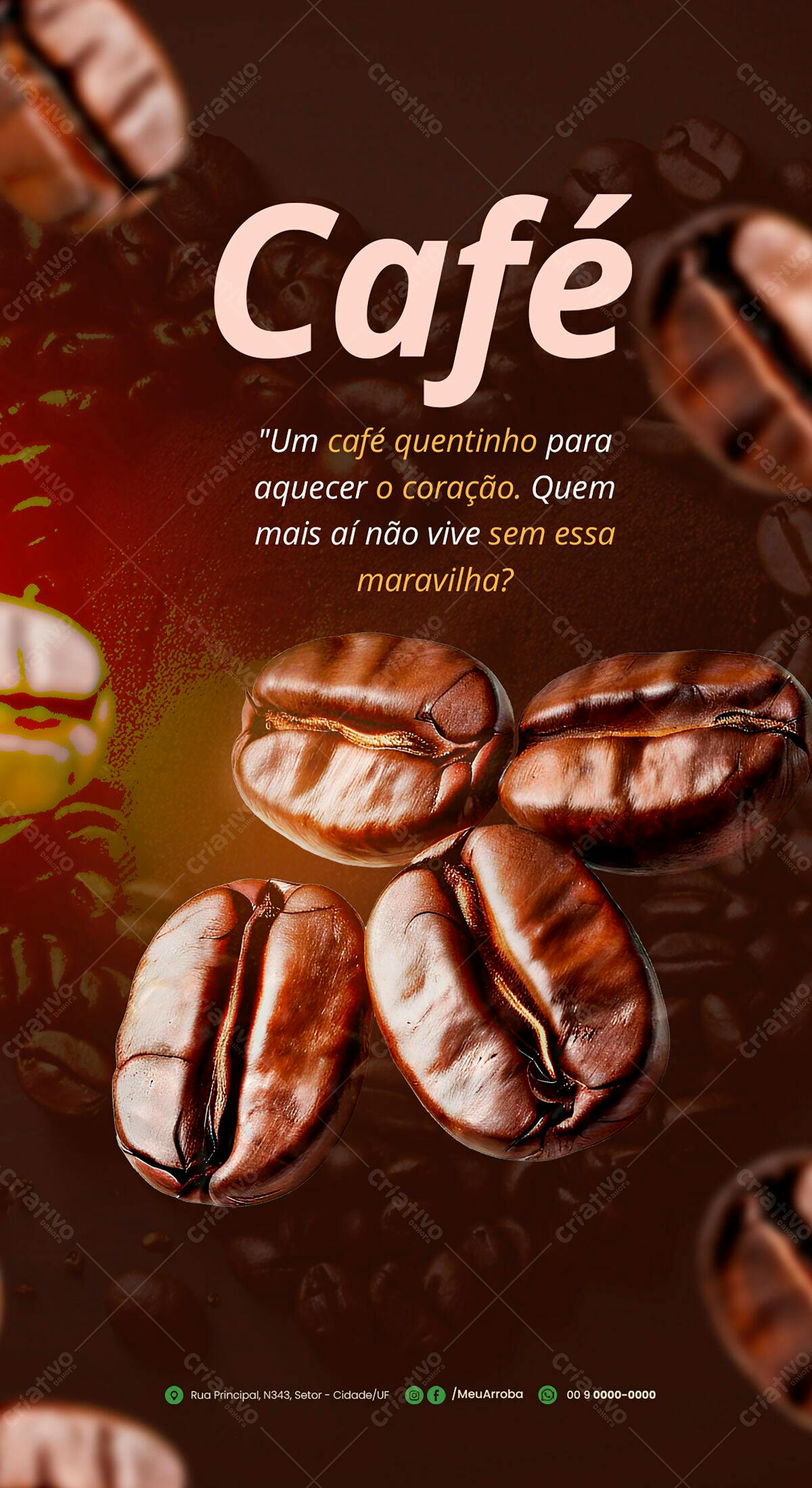 Flyer para Cafeteria PSD Editável