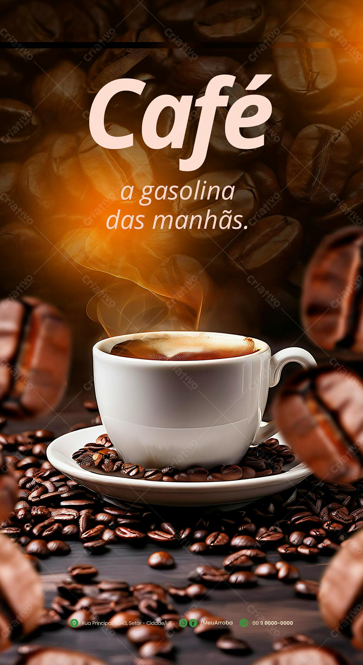 Flyer para Cafeteria PSD Editável