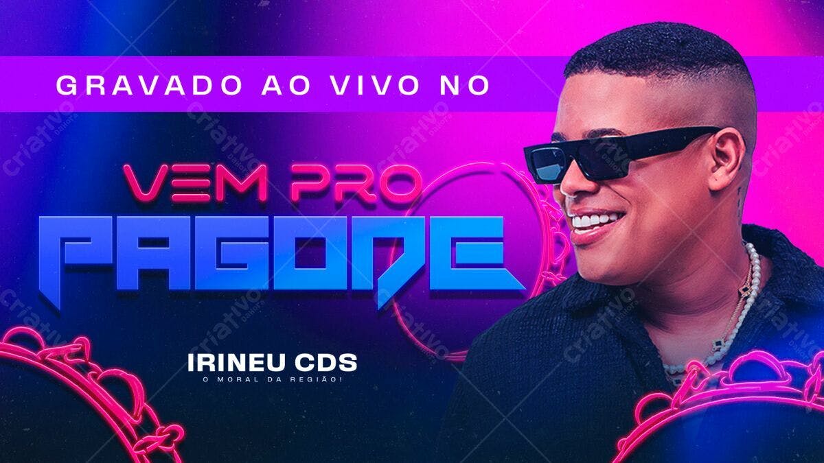 Flyer para Evento de Pagode com Irineu CDS PSD Editável