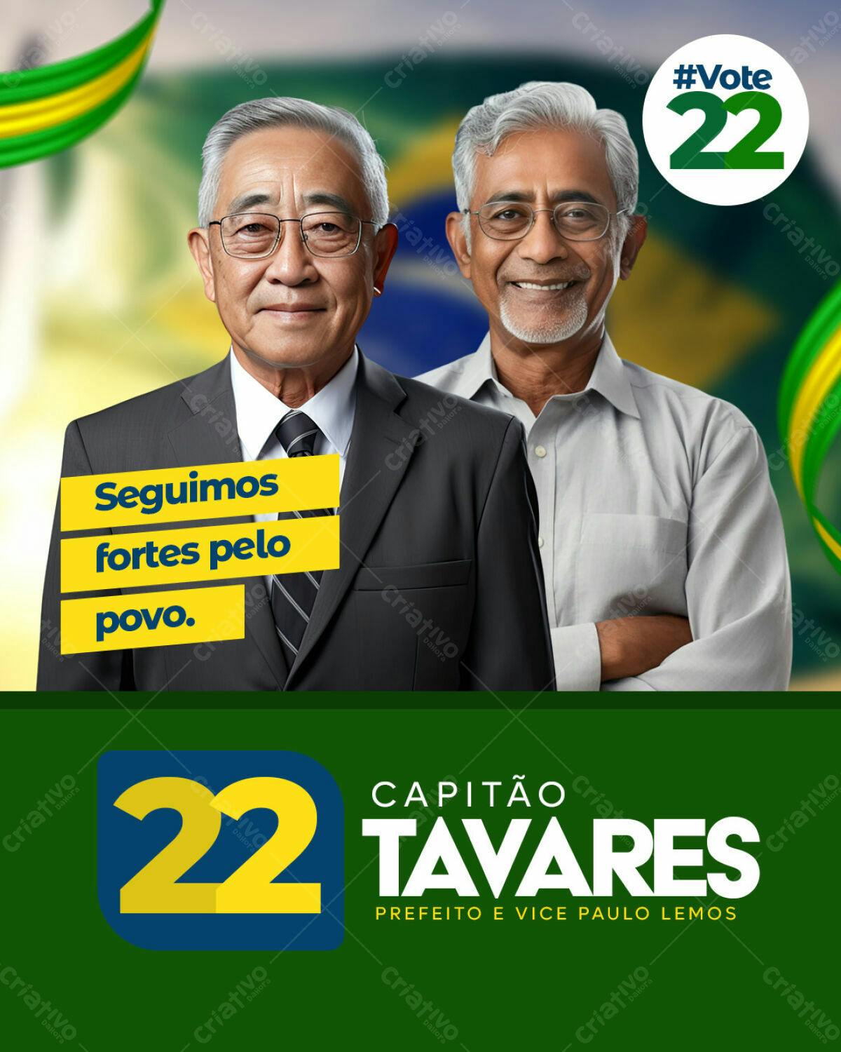 Flyer Eleições Capitão Tavares PSD Editável