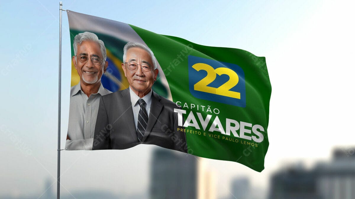 Bandeira de Campanha Política PSD Editável